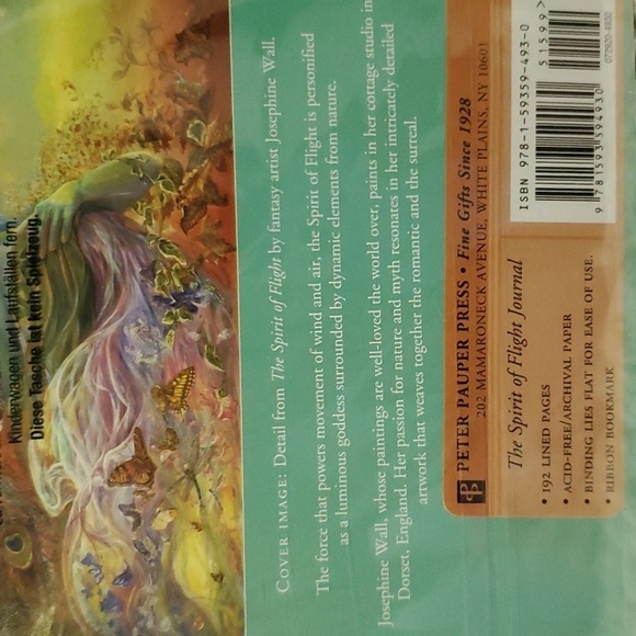 NWT! Josephine Wall Spirit Of Flight Journal (5 By 9) 192 Lined Pages - Picture 4 of 4